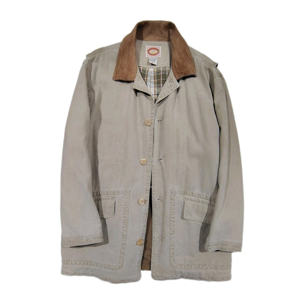 Vintage 80s Banana Republic Jacket  Mens Cotton Canvas Chore  Safari  Field XL